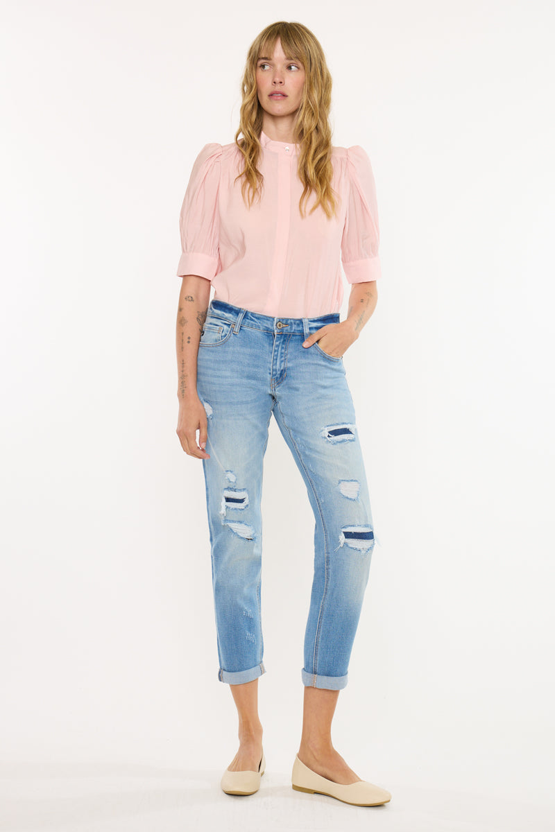 Luxanna Mid Rise Slim Boyfriend - Official Kancan USA