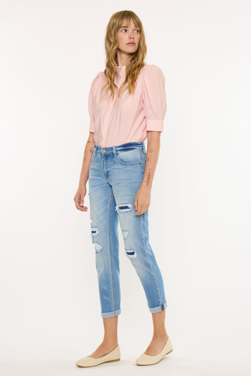 Luxanna Mid Rise Slim Boyfriend - Official Kancan USA