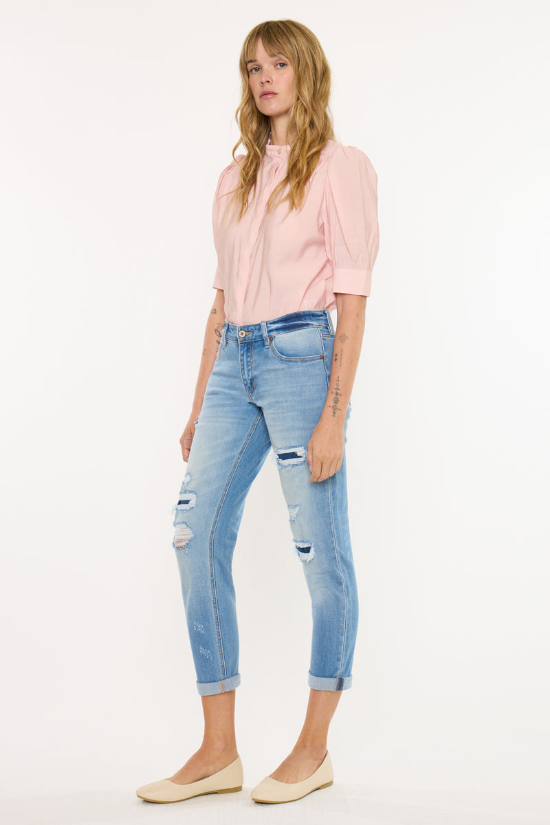 Luxanna Mid Rise Slim Boyfriend - Official Kancan USA