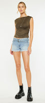 Cassie Mid Rise Belted Shorts - Official Kancan USA