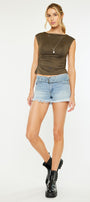Cassie Mid Rise Belted Shorts - Official Kancan USA