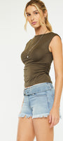 Cassie Mid Rise Belted Shorts - Official Kancan USA