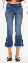 Merlie Mid Rise Cropped Flare Jeans - Official Kancan USA