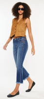 Merlie Mid Rise Cropped Flare Jeans - Official Kancan USA