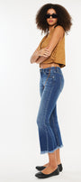 Merlie Mid Rise Cropped Flare Jeans - Official Kancan USA
