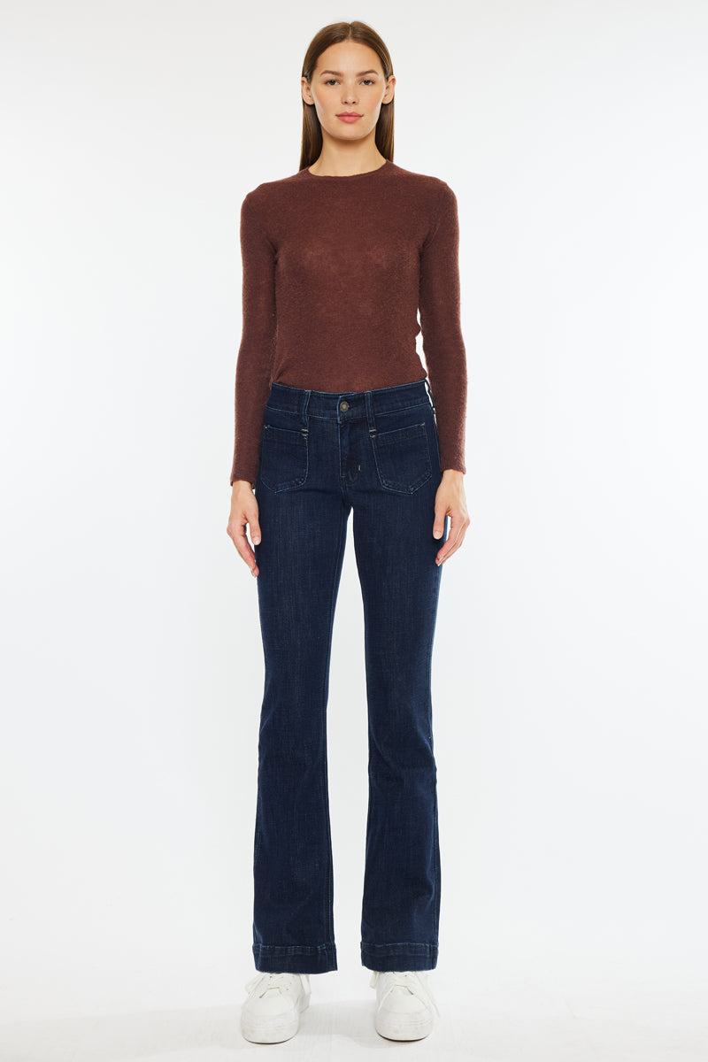 Star Mid Rise Bootcut Jeans - Official Kancan USA