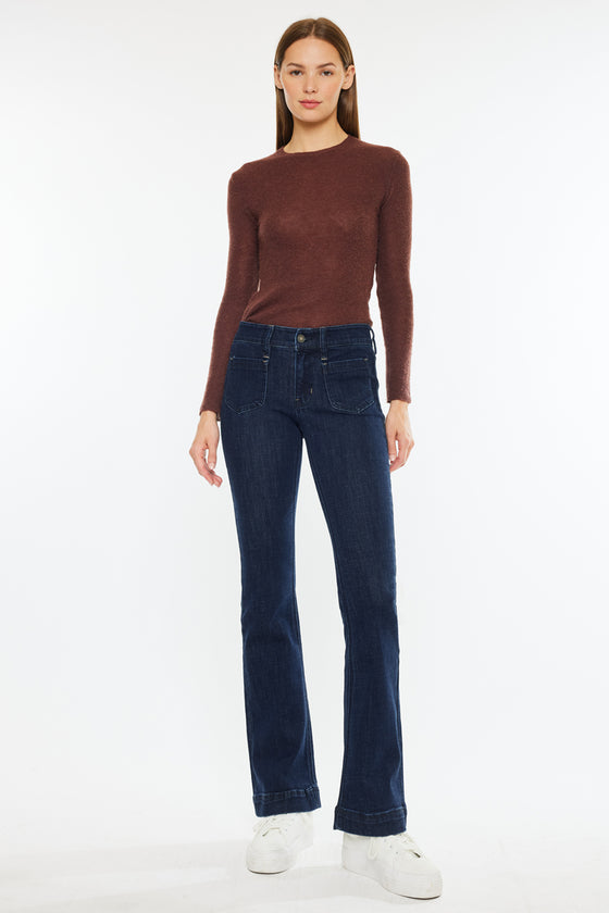 Star Mid Rise Bootcut Jeans - Official Kancan USA
