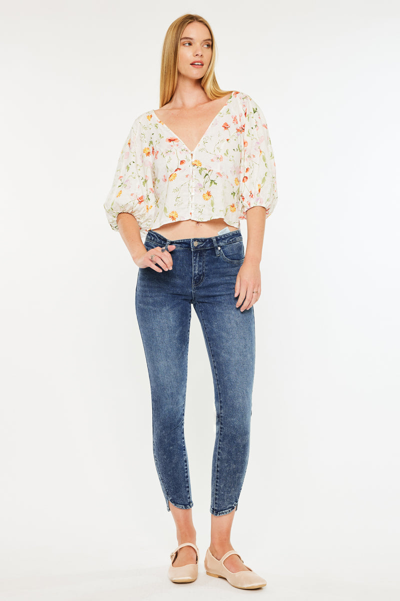 Temple Mid Rise Ankle Skinny - Official Kancan USA