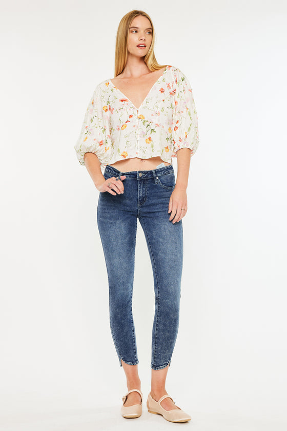 Temple Mid Rise Ankle Skinny - Official Kancan USA