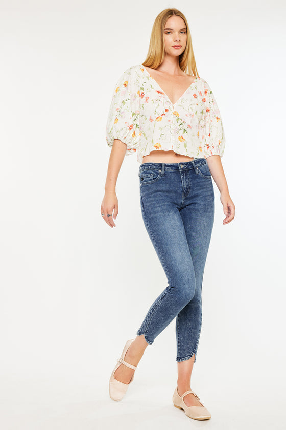 Temple Mid Rise Ankle Skinny - Official Kancan USA