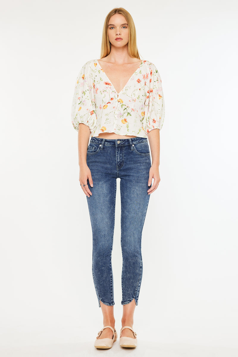 Temple Mid Rise Ankle Skinny - Official Kancan USA