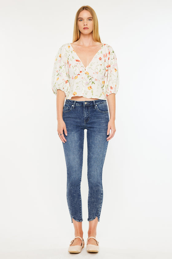 Temple Mid Rise Ankle Skinny - Official Kancan USA