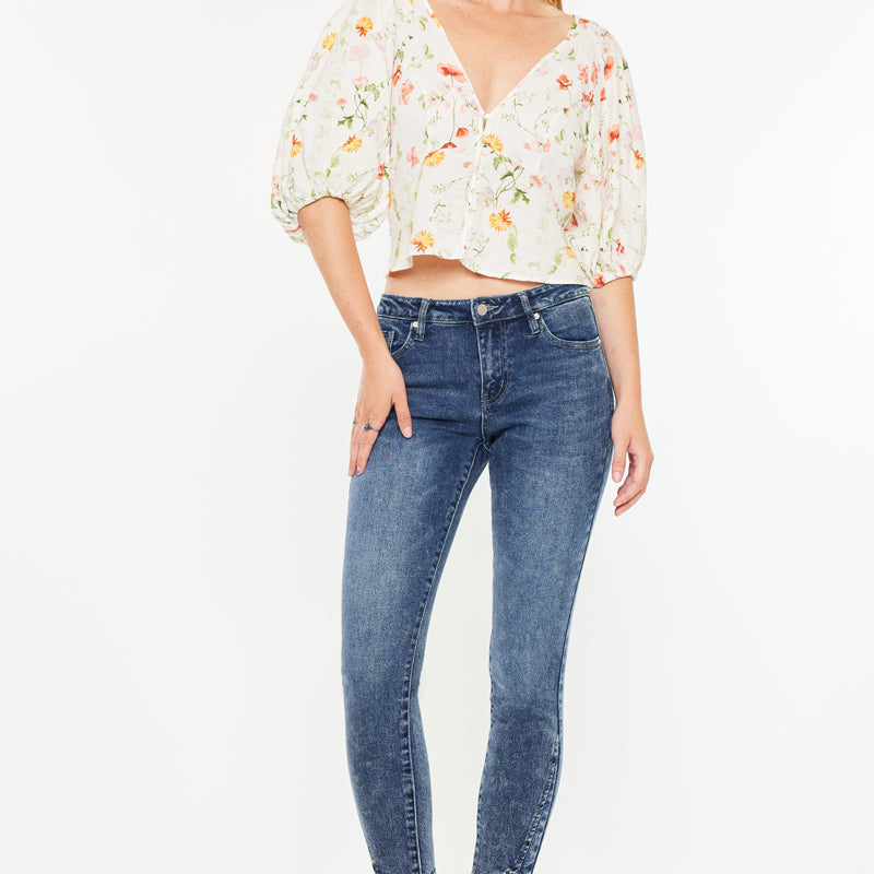 Temple Mid Rise Ankle Skinny - Official Kancan USA