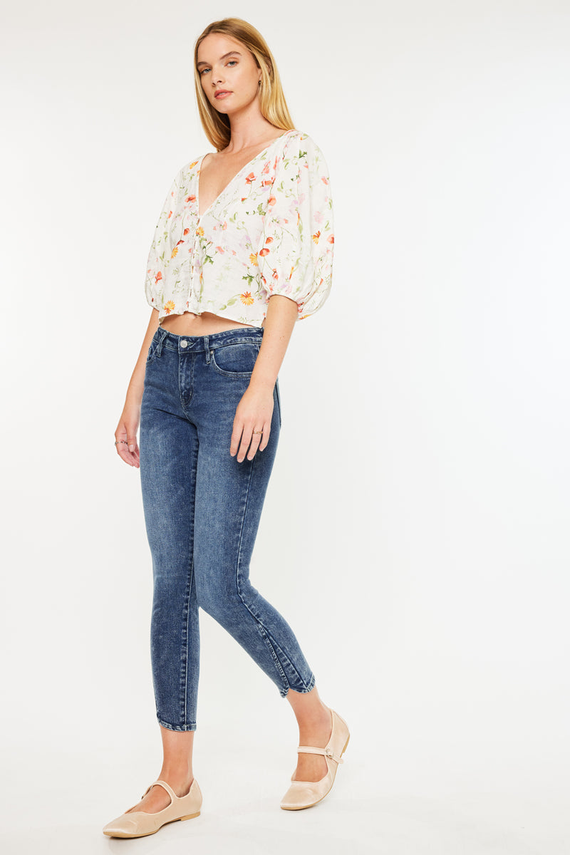 Temple Mid Rise Ankle Skinny - Official Kancan USA