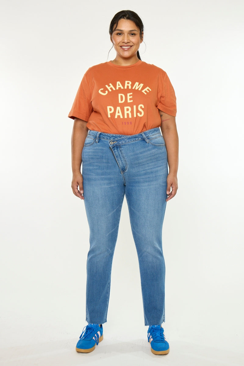 Lory High Rise Slim Straight (Plus Size) - Official Kancan USA