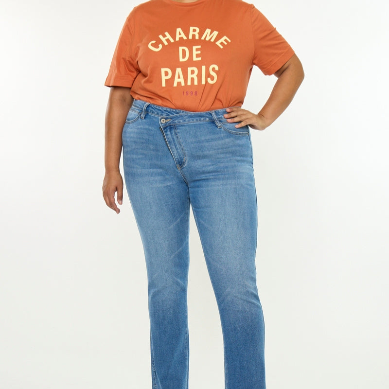 Lory High Rise Slim Straight (Plus Size) - Official Kancan USA