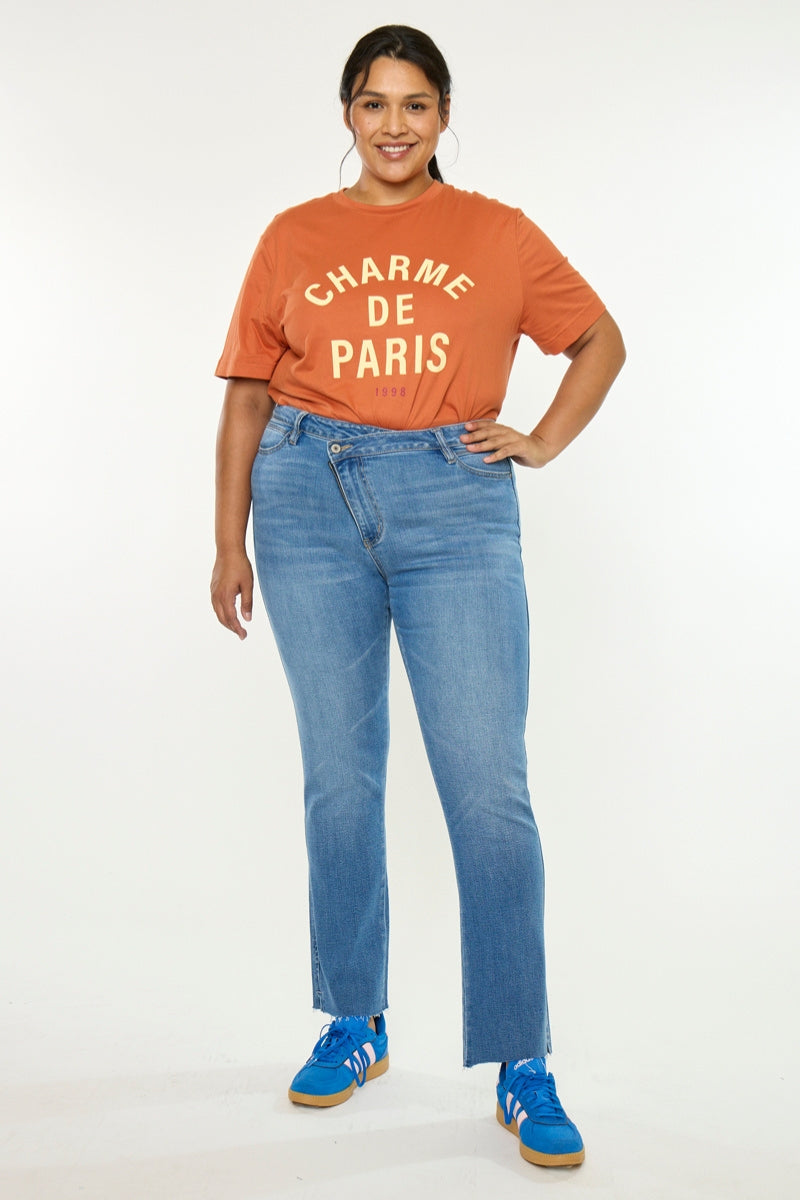 Lory High Rise Slim Straight (Plus Size) - Official Kancan USA