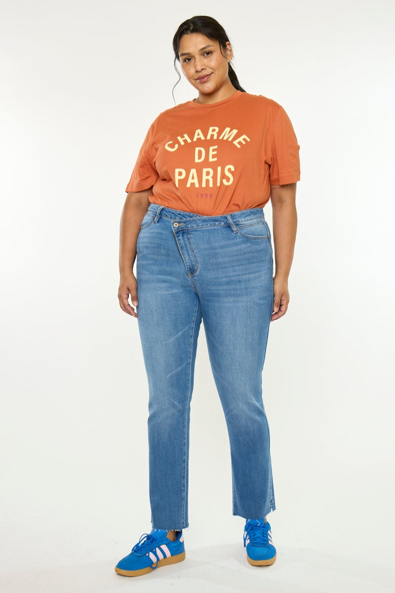 Lory High Rise Slim Straight (Plus Size) - Official Kancan USA
