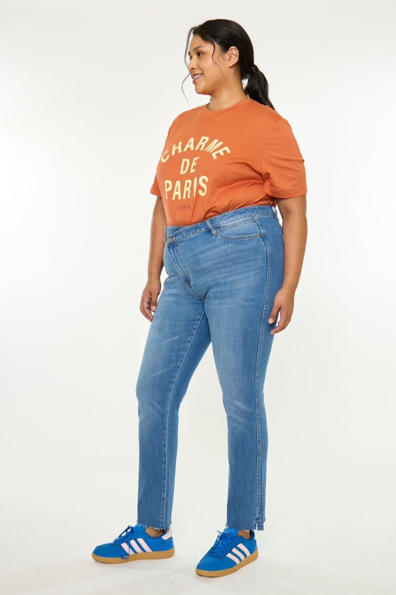 Lory High Rise Slim Straight (Plus Size) - Official Kancan USA