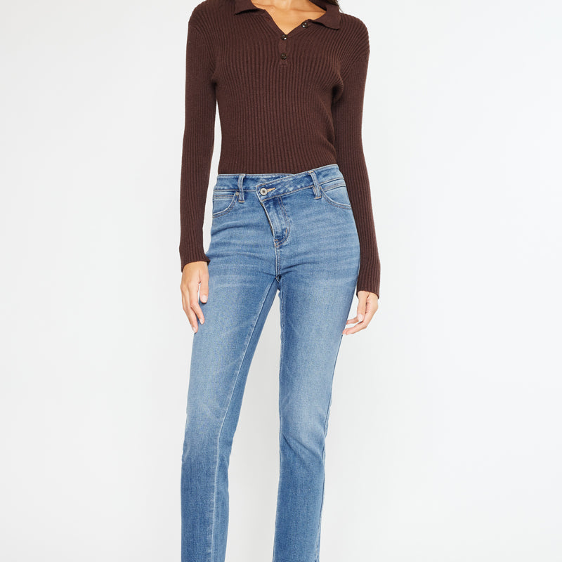 Nava High Rise Slim Straight Jeans - Official Kancan USA