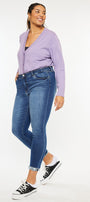 Kali Mid Rise Ankle Skinny Jeans (Plus Size) - Official Kancan USA