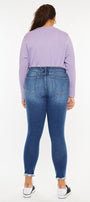 Kali Mid Rise Ankle Skinny Jeans (Plus Size) - Official Kancan USA