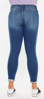 Kali Mid Rise Ankle Skinny Jeans (Plus Size) - Official Kancan USA