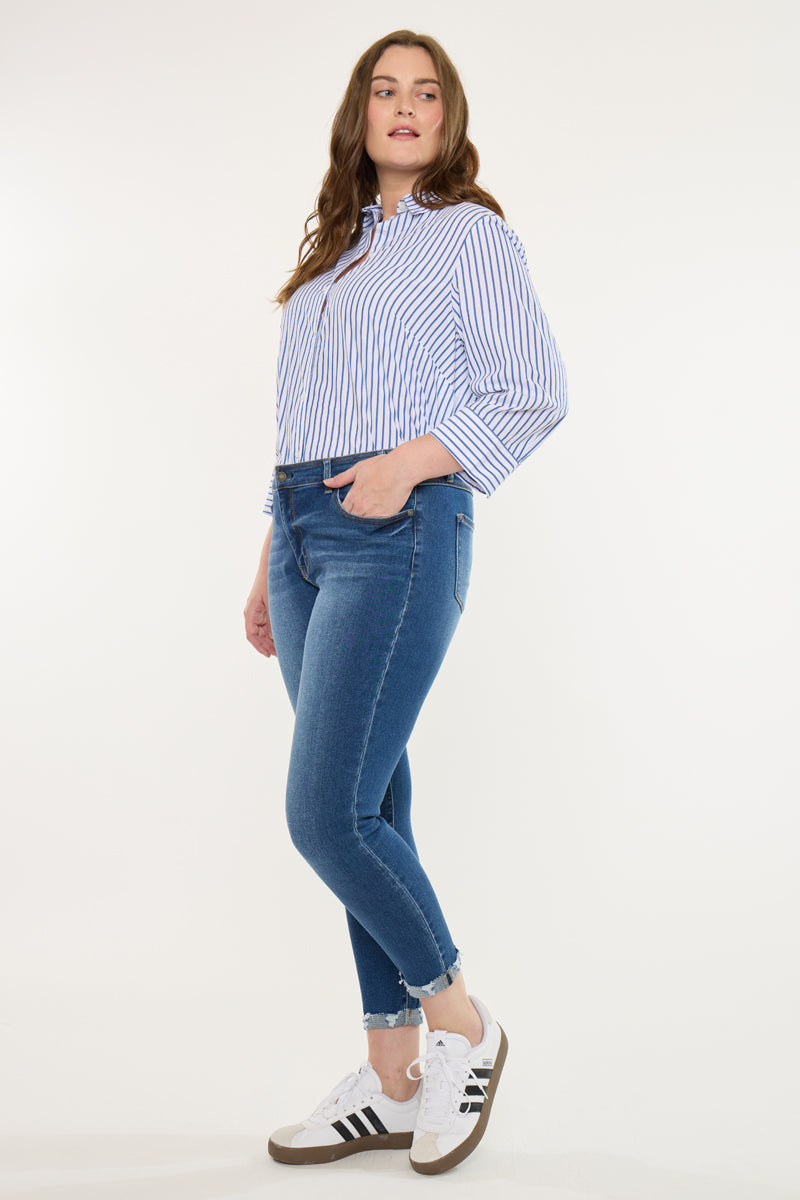 Kali Mid Rise Ankle Skinny Jeans (Plus Size)