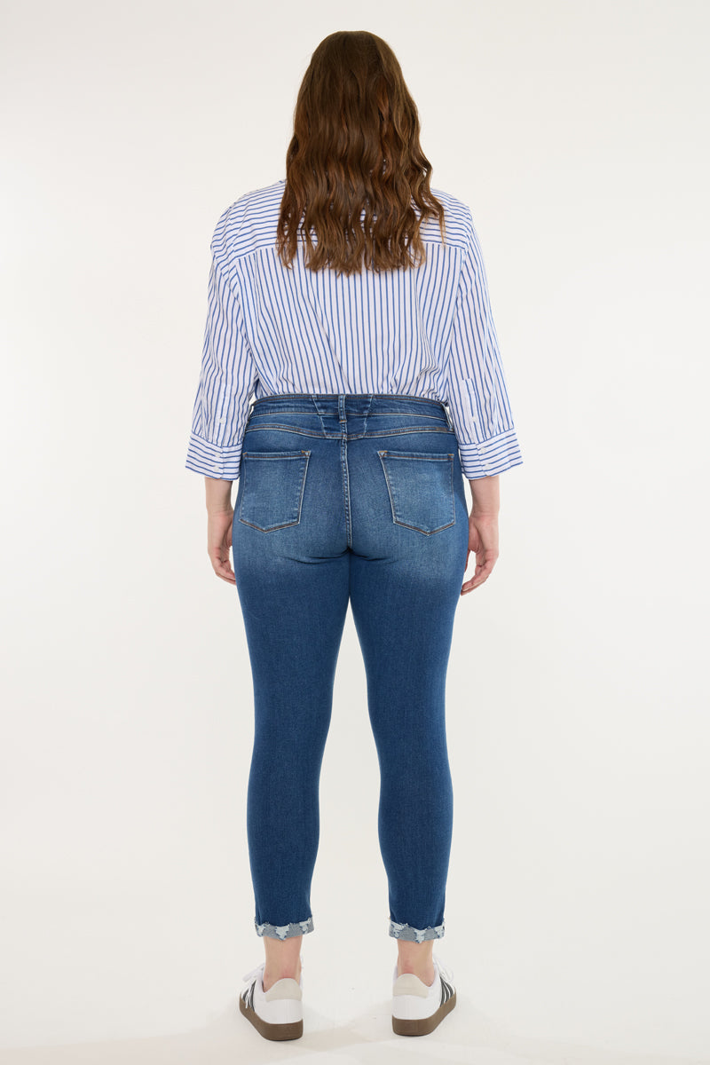 Kali Mid Rise Ankle Skinny Jeans (Plus Size)