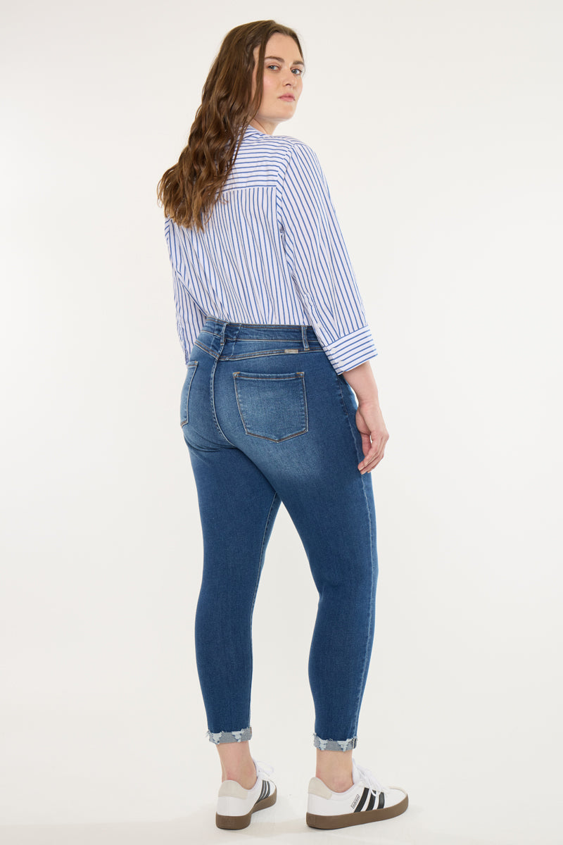 Kali Mid Rise Ankle Skinny Jeans (Plus Size)
