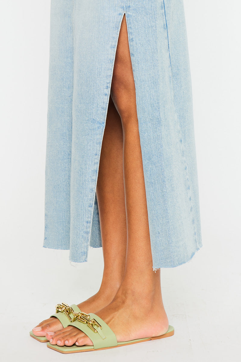 Melinda  Maxi Denim Skirt - Official Kancan USA