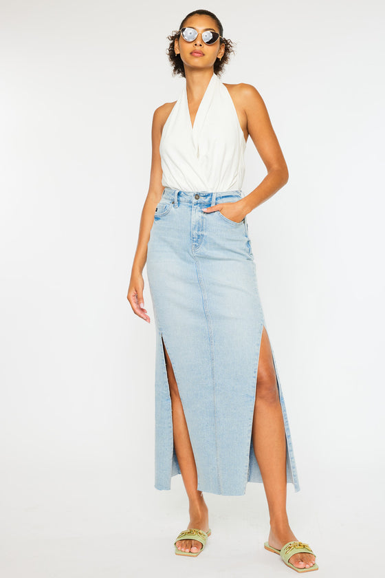 Melinda  Maxi Denim Skirt - Official Kancan USA