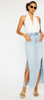 Melinda  Maxi Denim Skirt - Official Kancan USA