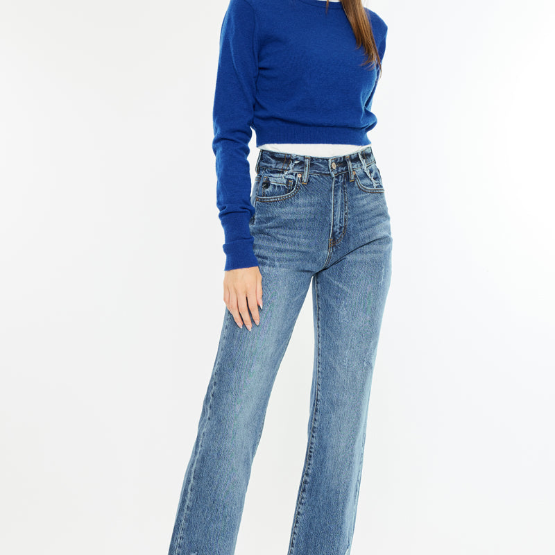 Tess High Rise Straight Leg Jeans - Official Kancan USA