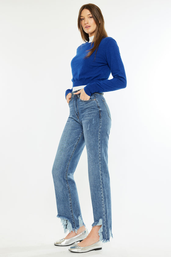 Tess High Rise Straight Leg Jeans - Official Kancan USA