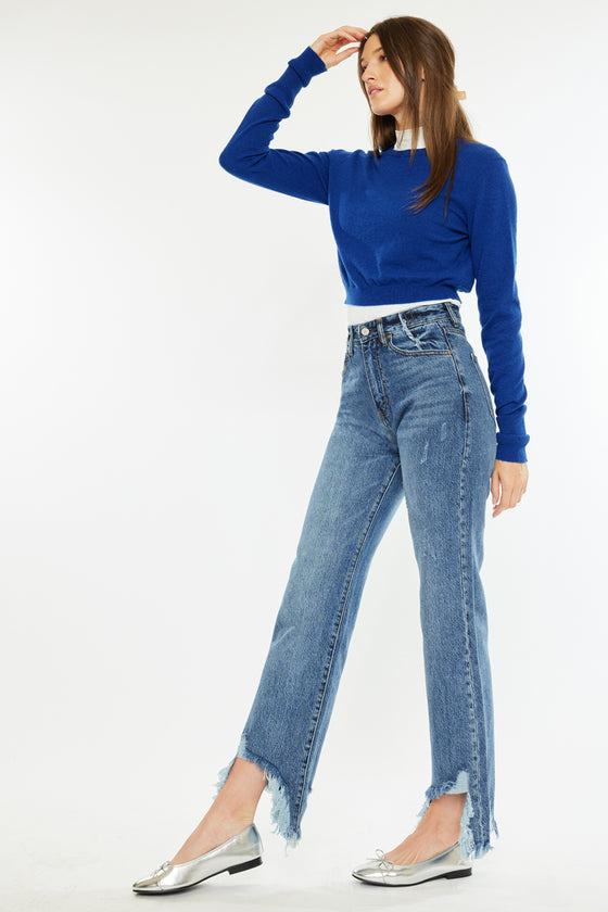 Tess High Rise Straight Leg Jeans - Official Kancan USA