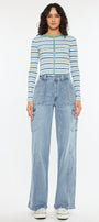 Oliwia High Rise Wide Skater Fit Jeans - Official Kancan USA