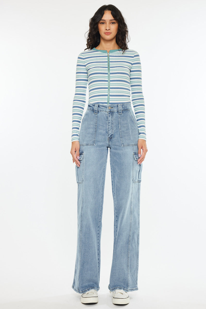 Oliwia High Rise Wide Skater Fit Jeans - Official Kancan USA