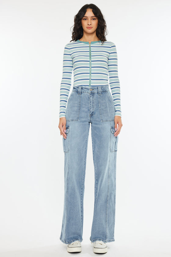 Oliwia High Rise Wide Skater Fit Jeans - Official Kancan USA