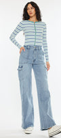 Oliwia High Rise Wide Skater Fit Jeans - Official Kancan USA