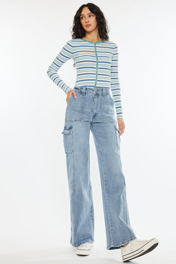 Oliwia High Rise Wide Skater Fit Jeans - Official Kancan USA