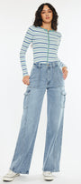 Oliwia High Rise Wide Skater Fit Jeans - Official Kancan USA