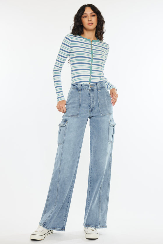 Oliwia High Rise Wide Skater Fit Jeans - Official Kancan USA