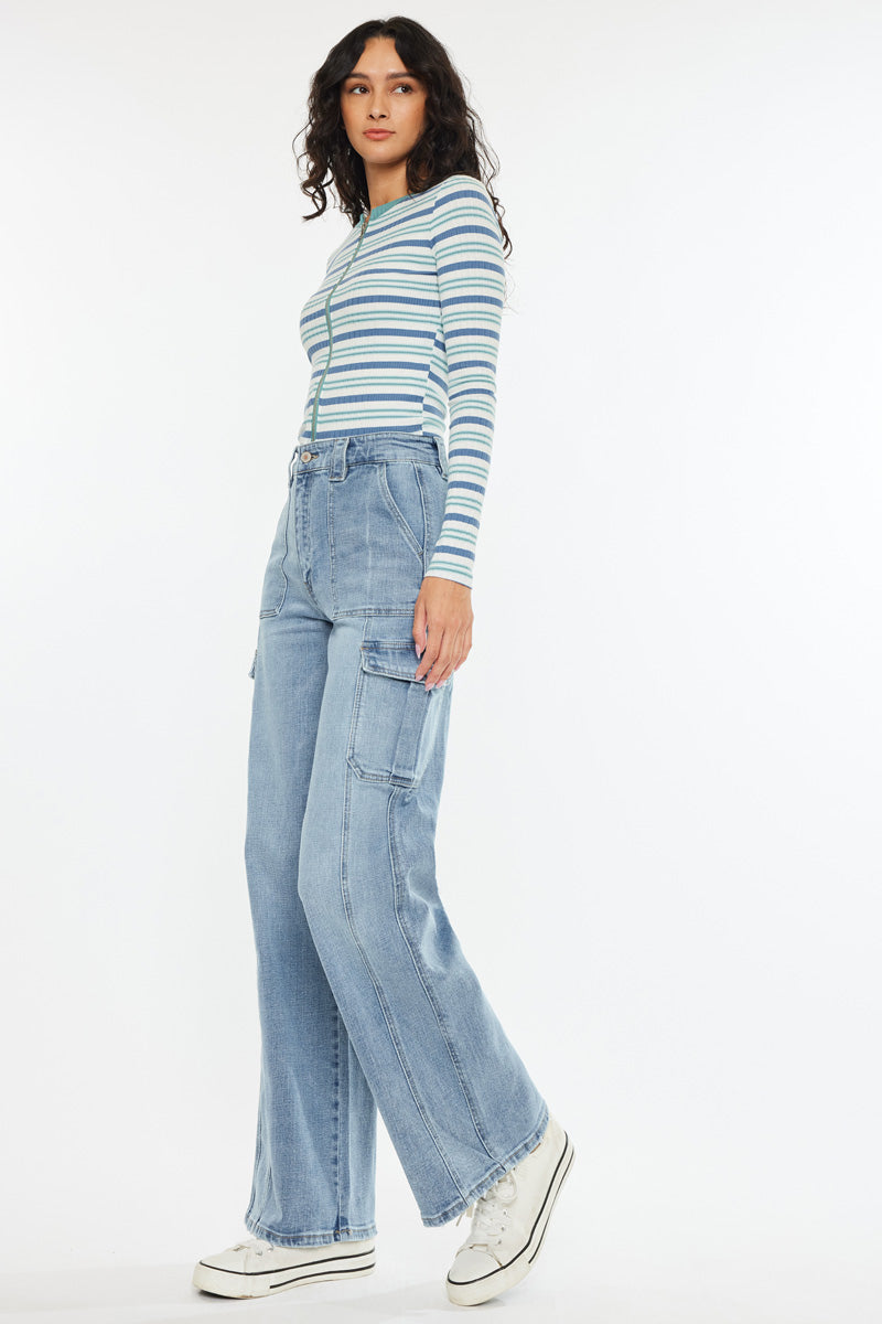 Oliwia High Rise Wide Skater Fit Jeans - Official Kancan USA