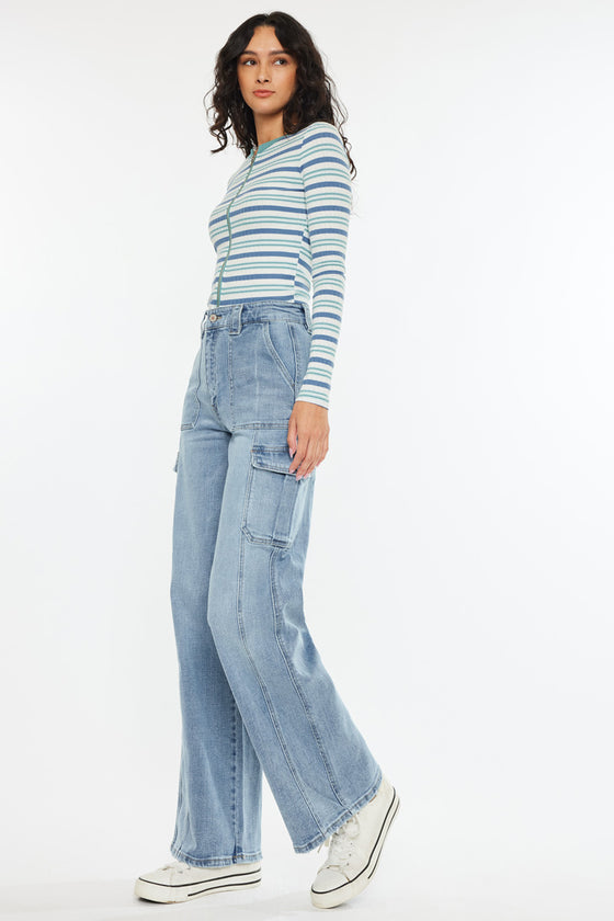 Oliwia High Rise Wide Skater Fit Jeans - Official Kancan USA