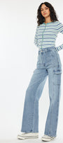 Oliwia High Rise Wide Skater Fit Jeans - Official Kancan USA