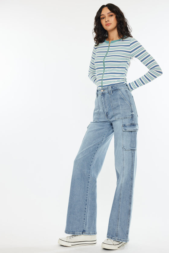 Oliwia High Rise Wide Skater Fit Jeans - Official Kancan USA