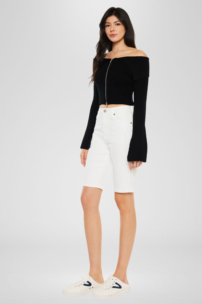 Trevora High Rise Bermuda Shorts - Official Kancan USA