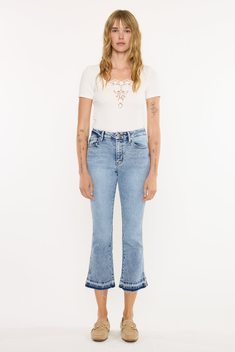 Kayla High Rise Crop Flare - Official Kancan USA