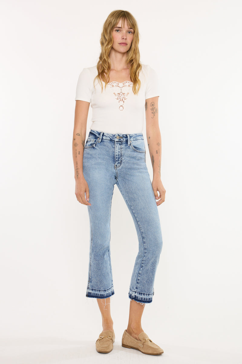 Kayla High Rise Crop Flare - Official Kancan USA